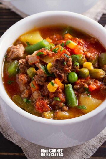 Soupe-repas boeuf et légumes